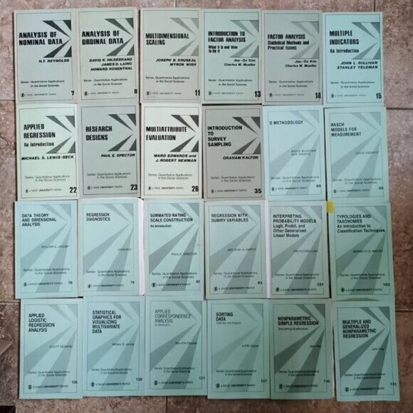 Sage University Paper Mixed Set of 24 1970s-2000, Social Research Study Journals - Picture 4 of 6